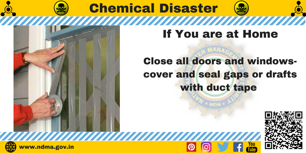 Close all doors and windows – cover and seal gaps or drafts with duct tape 